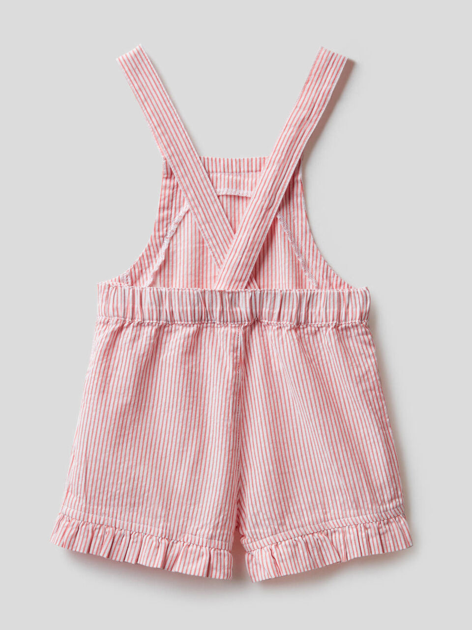 Striped overalls in 100% cotton image number 2