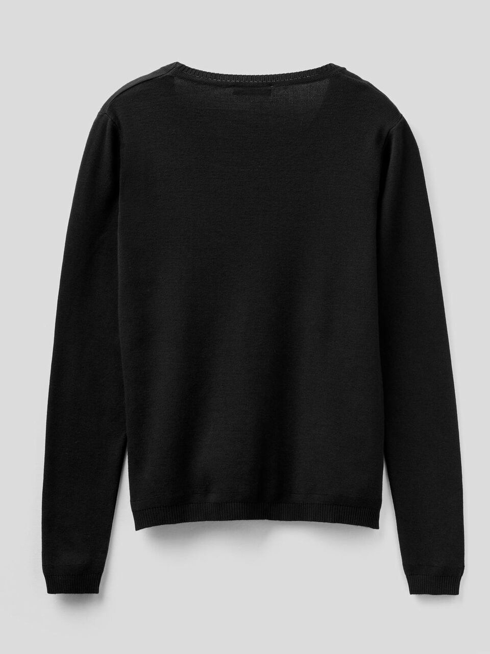 Crew neck sweater in pure cotton image number 2