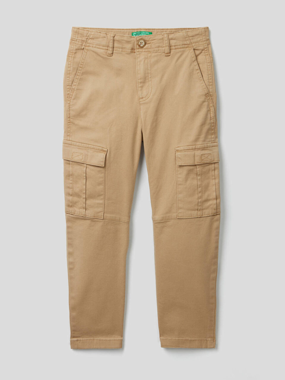Stretch cotton cargo trousers image number 1