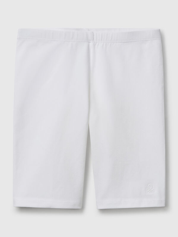 Short leggings in stretch cotton Junior Girl