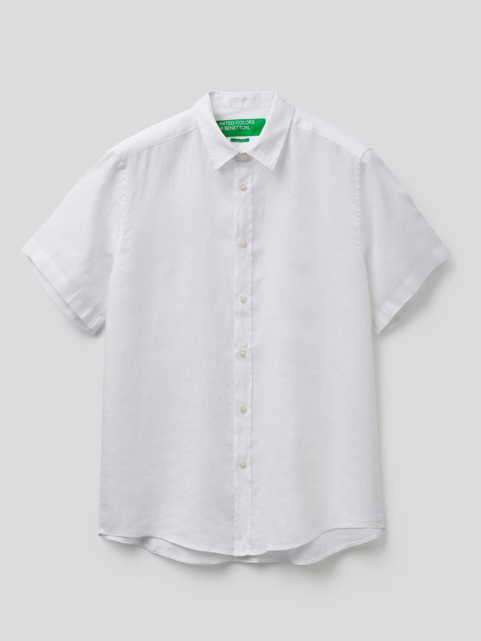 100% linen short sleeve shirt image number 1
