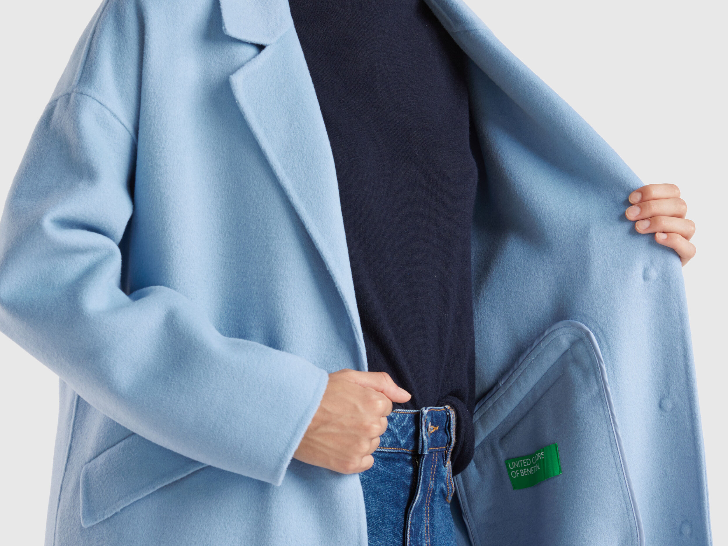 Blue coat womens top