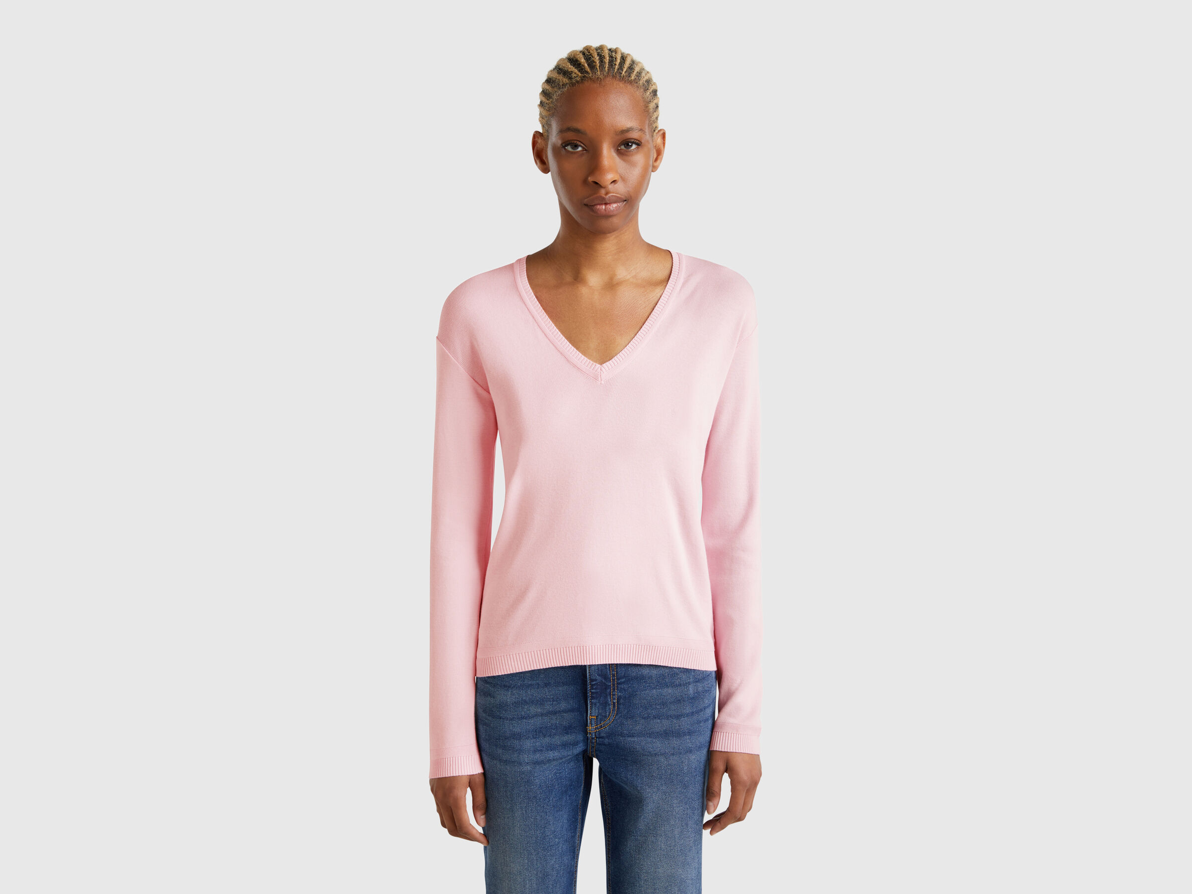 V NECK SWEATER L/S Women image number 0