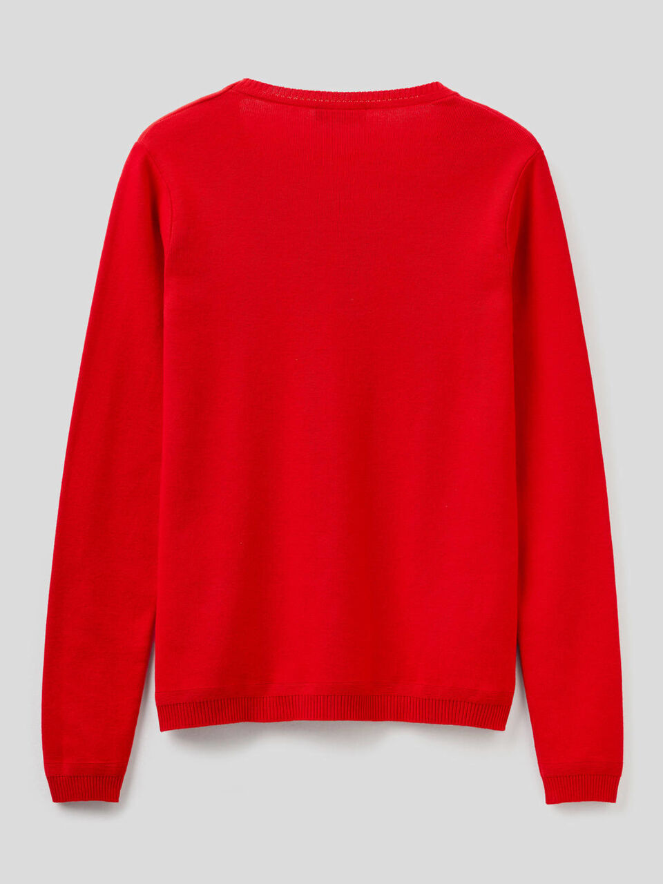 Crew neck sweater in pure cotton image number 2