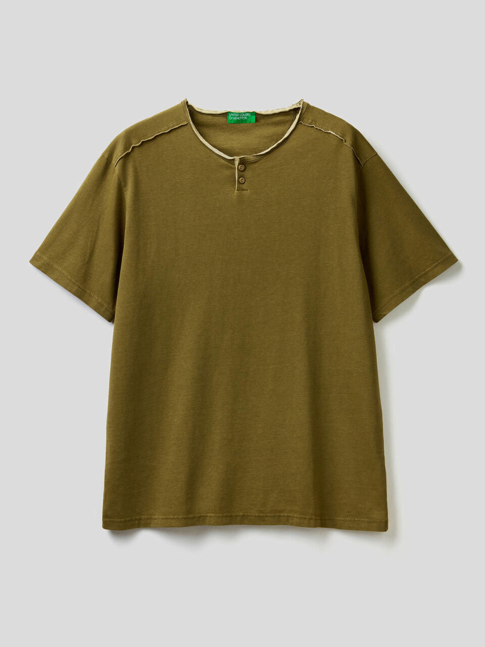 Henley t-shirt with clashing details image number 1