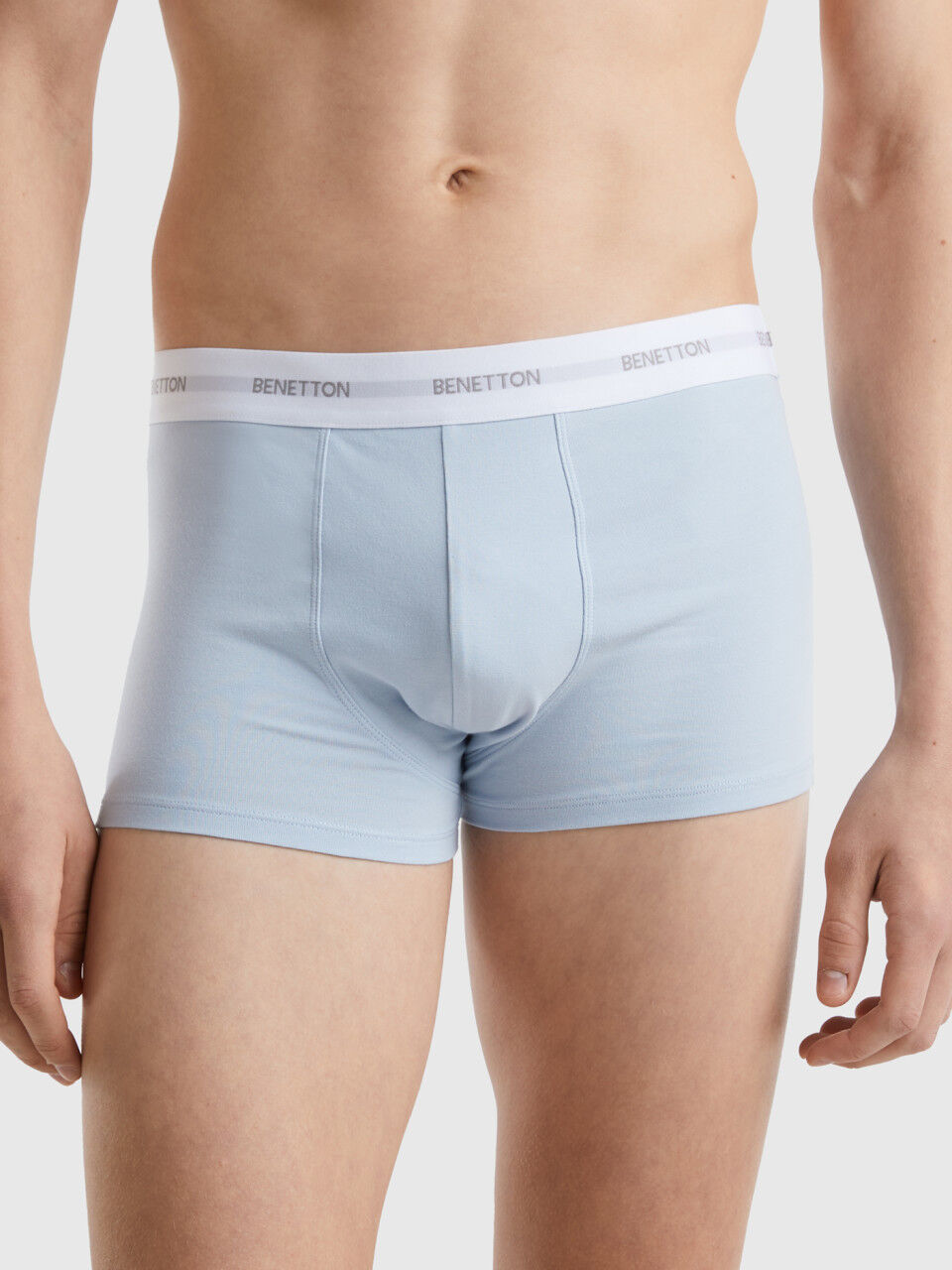 Sky blue boxers in stretch organic cotton