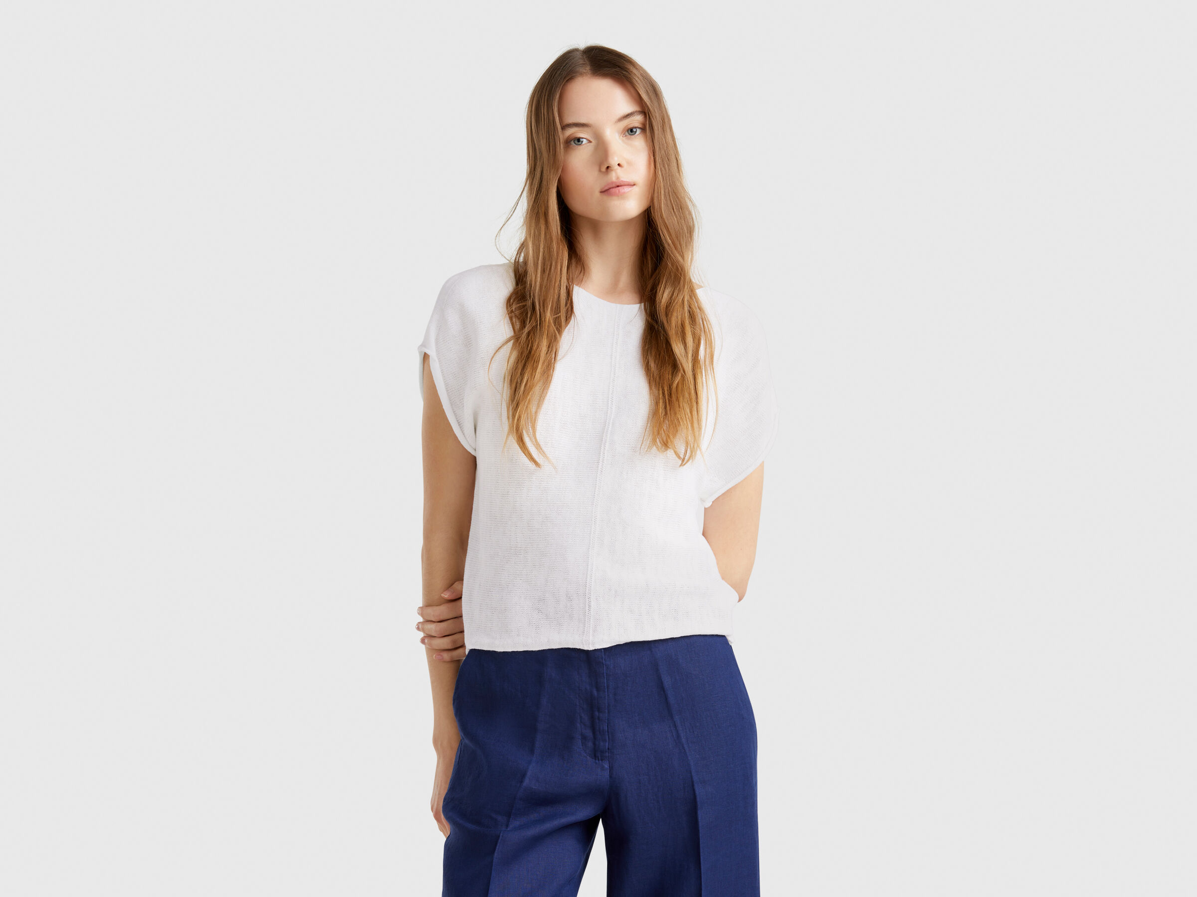 S/L V NECK SWEATER Women image number 0