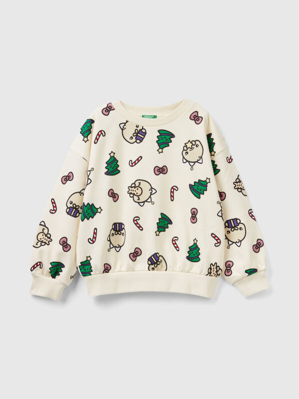 Warm oversized fit Christmas sweatshirt