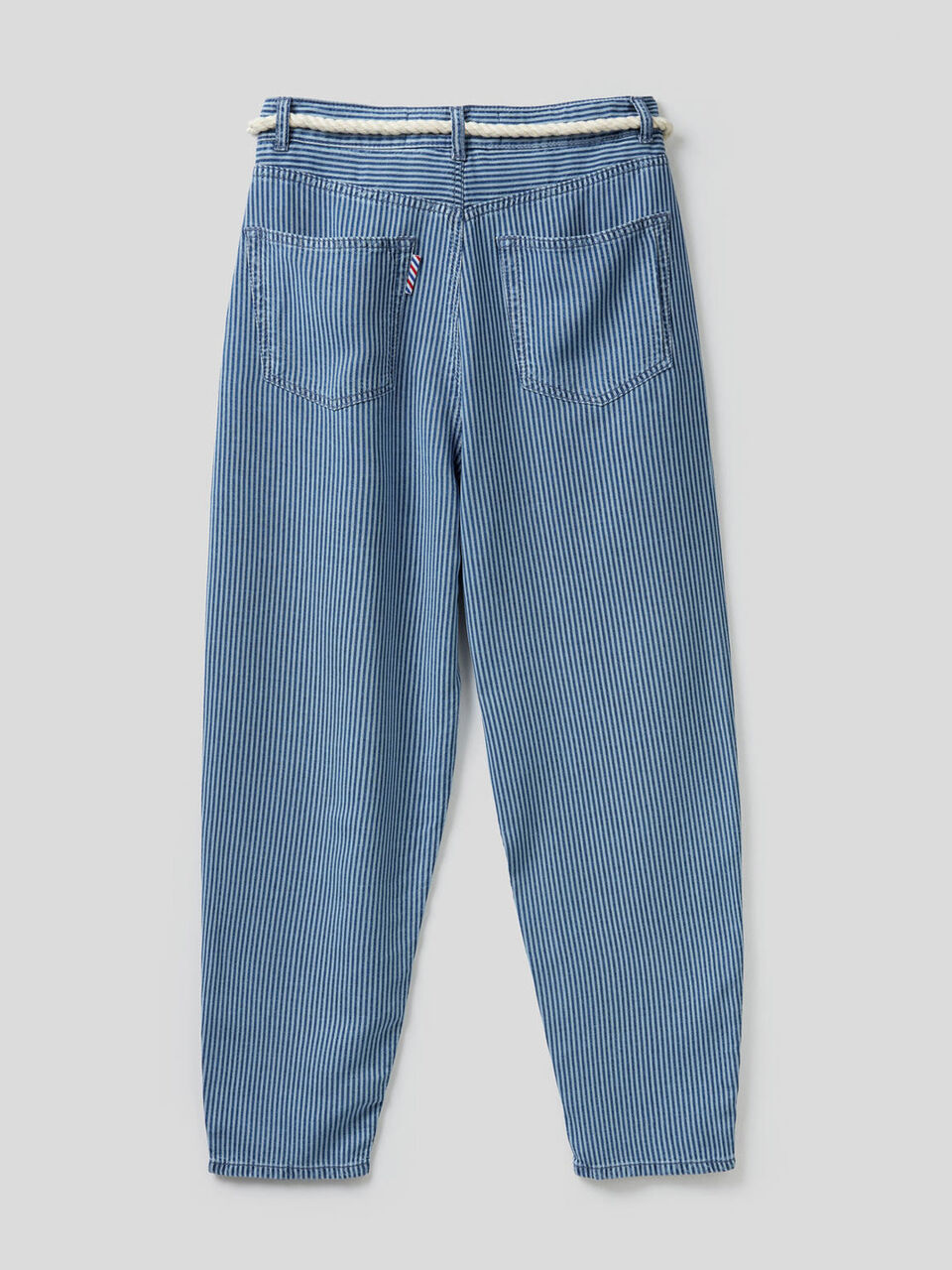 Carrot fit striped trousers image number 2