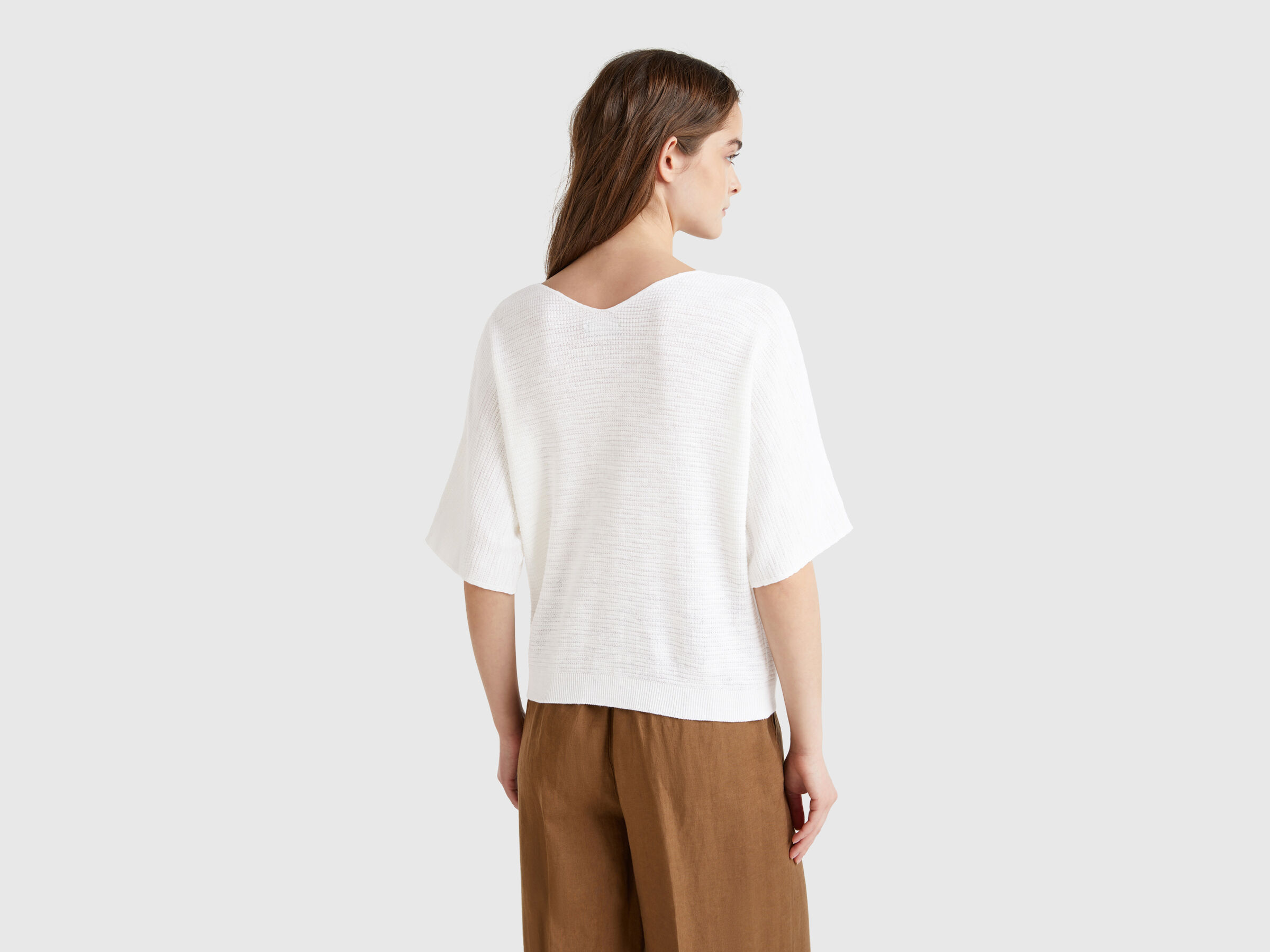 V NECK SWEATER H/S Women image number 2