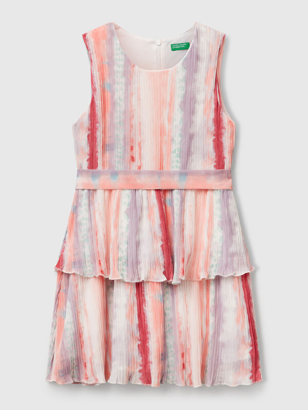 Pleated patterned dress Junior Girl