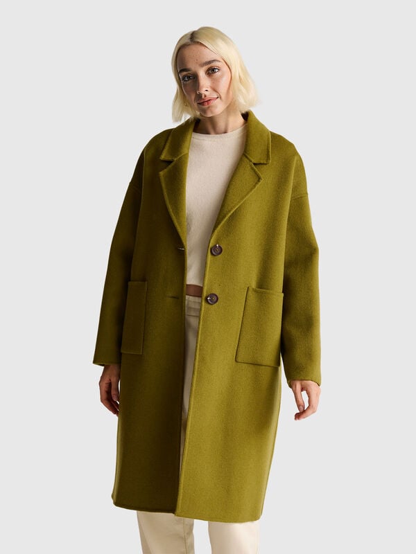 Midi coat in wool blend Women