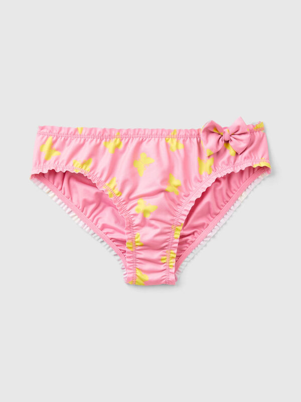 Pink swim trunks with butterfly pattern Junior Girl