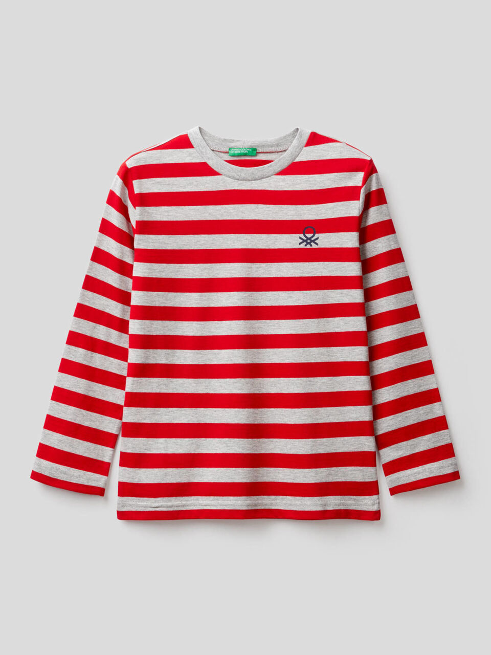 Striped t-shirt in 100% cotton image number 1