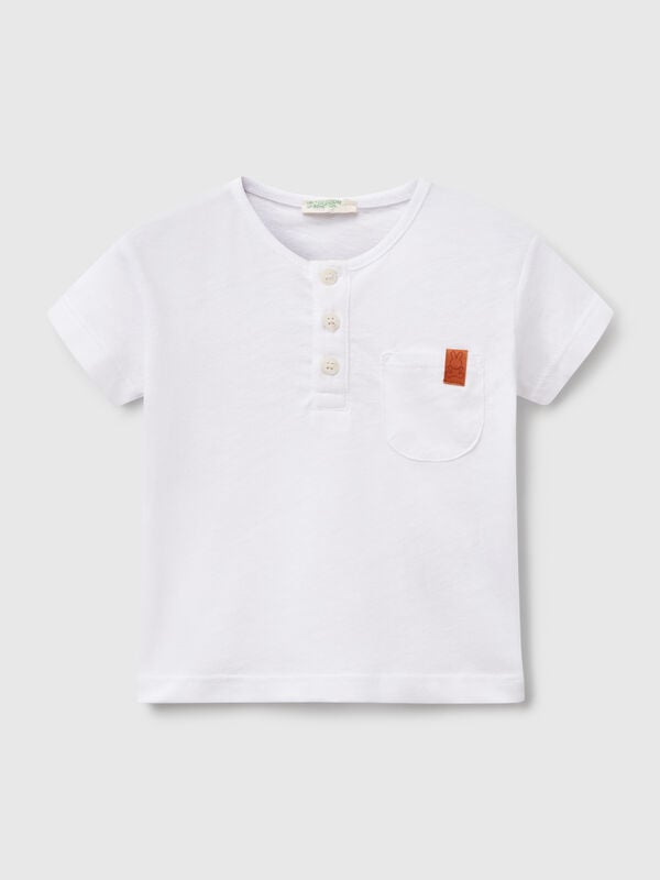 T-shirt with henley neck New Born (0-18 months)