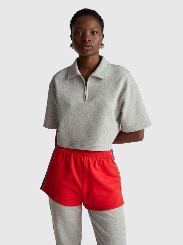 Stranger Things cropped polo with zip Stranger Things cropped polo with zip Women