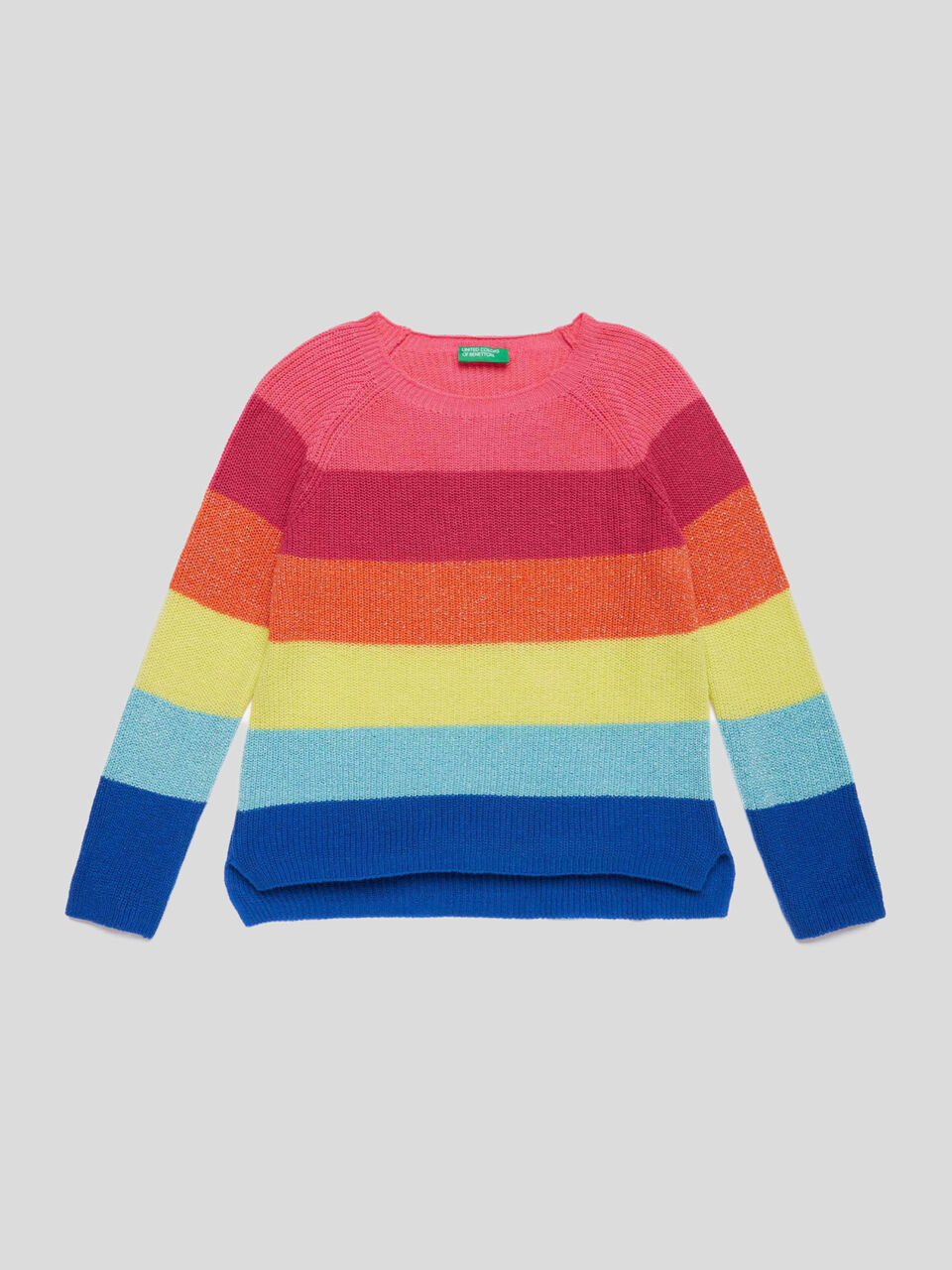 Striped sweater with lurex image number 1