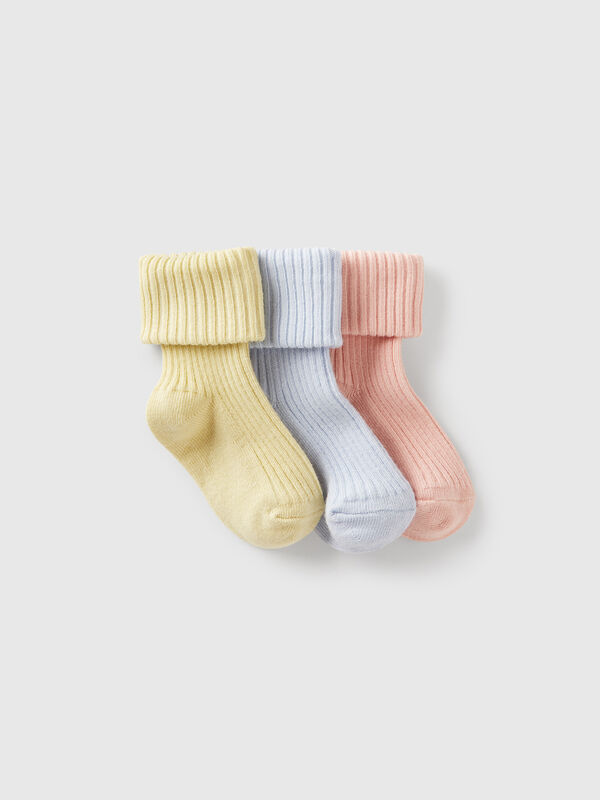 Three pairs of ribbed socks New Born (0-18 months)