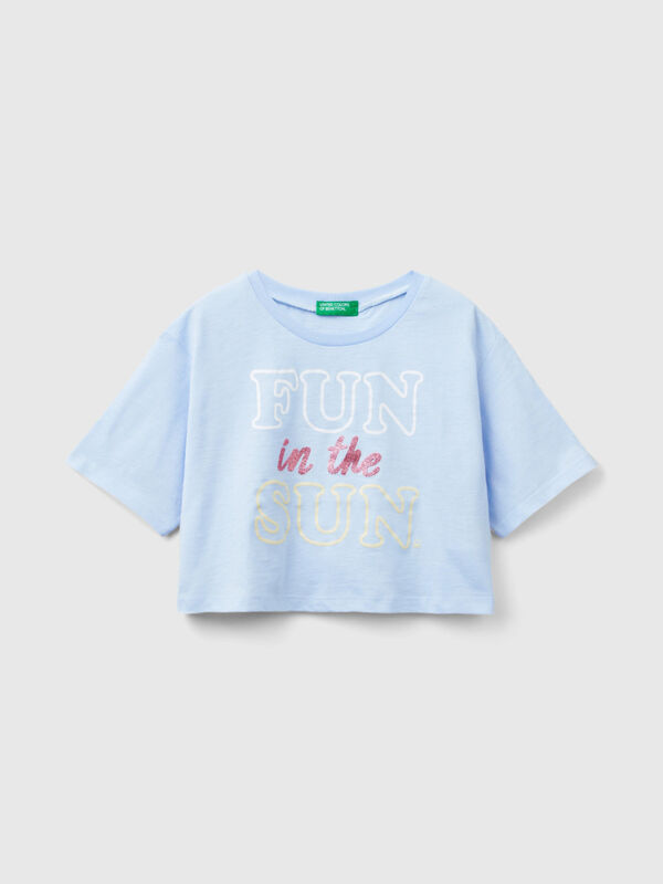 T-shirt with glittery print Junior Girl