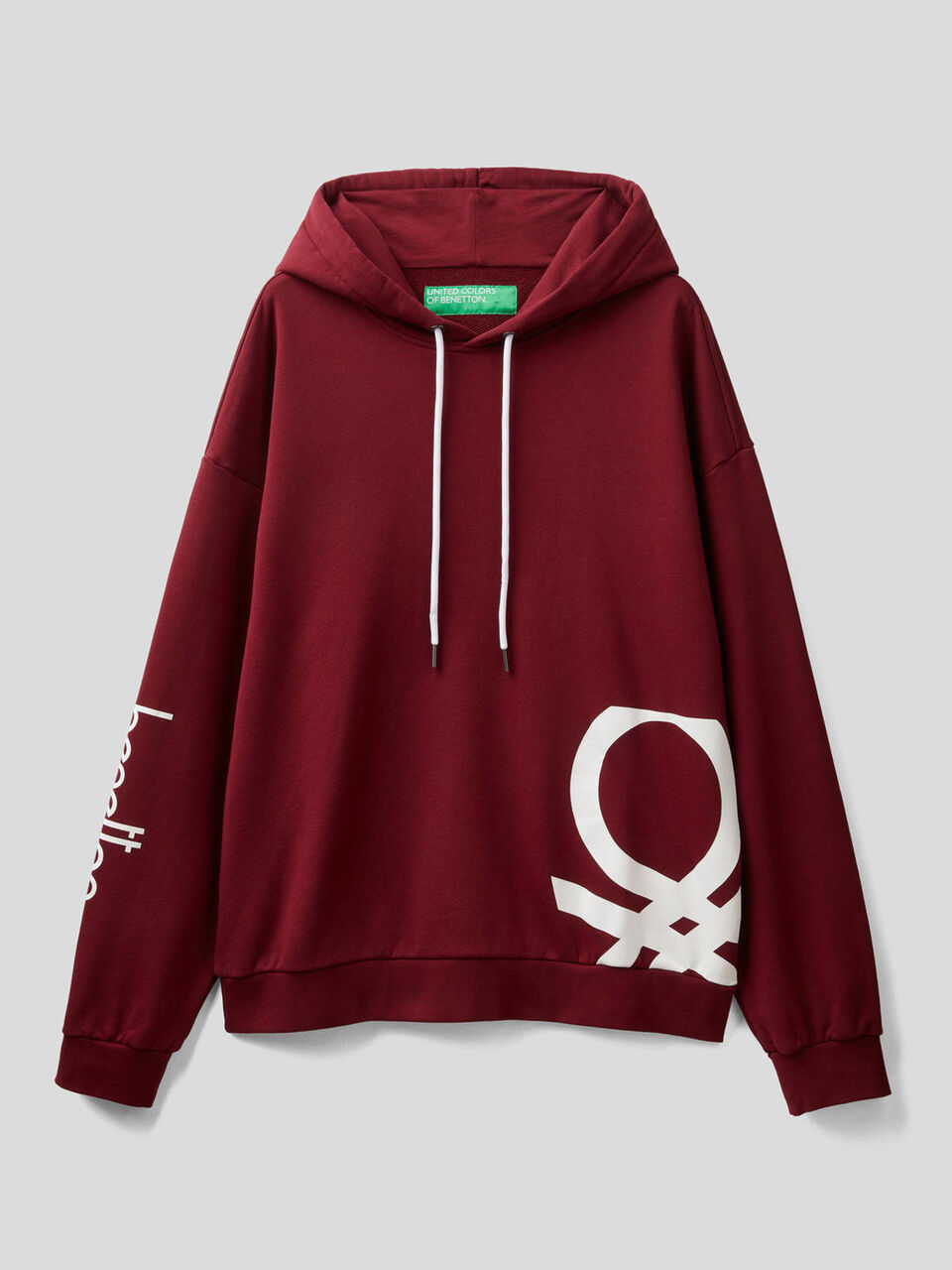 Organic cotton sweatshirt with logo print image number 1