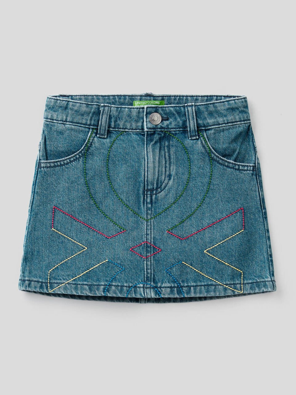 Skirt with embroidered maxi logo image number 1