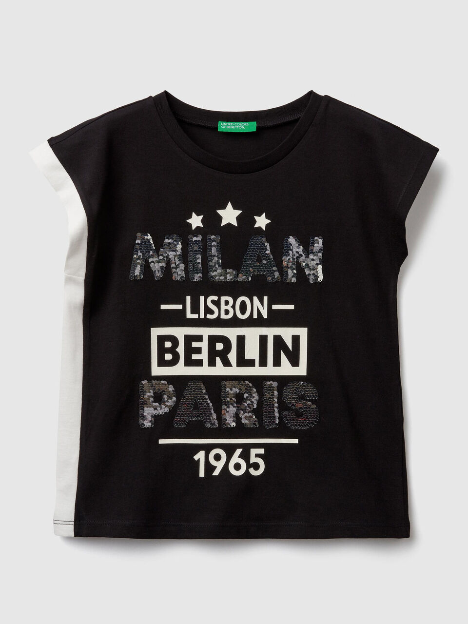 T-shirt with reversible sequins image number 2
