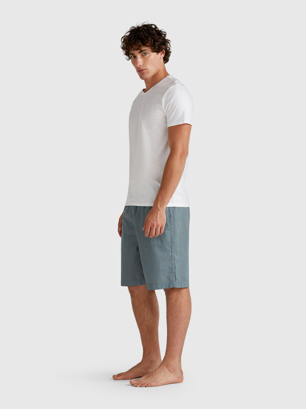 Striped bermudas Men