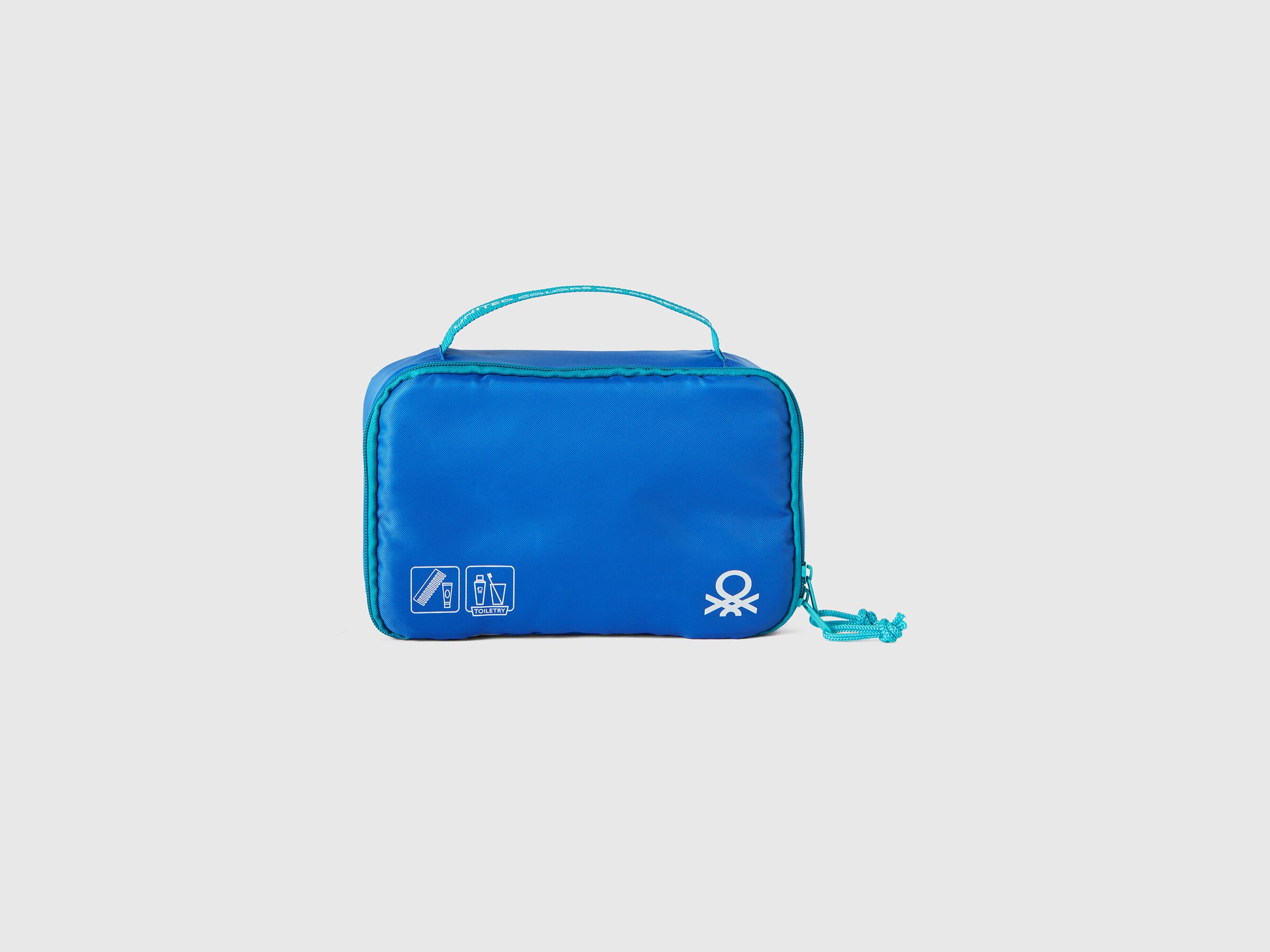 Blue travel toiletry bag with hook image number 0