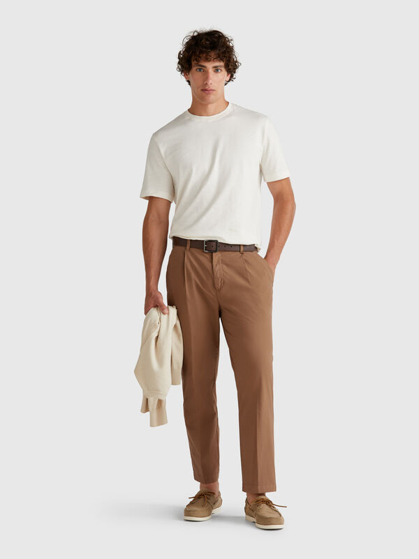 Denim trousers in lightweight cotton Men
