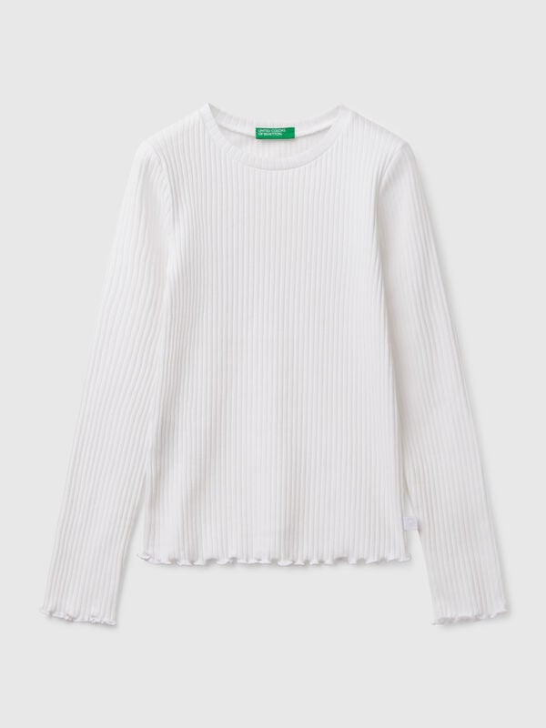 Slim fit stretch cotton t-shirt Junior Girl