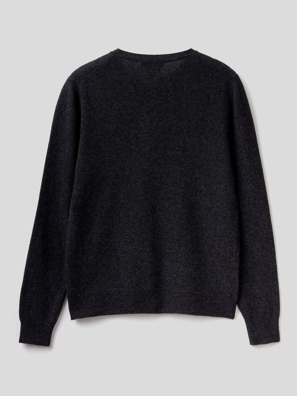 Crew neck cardigan in pure virgin wool image number 2