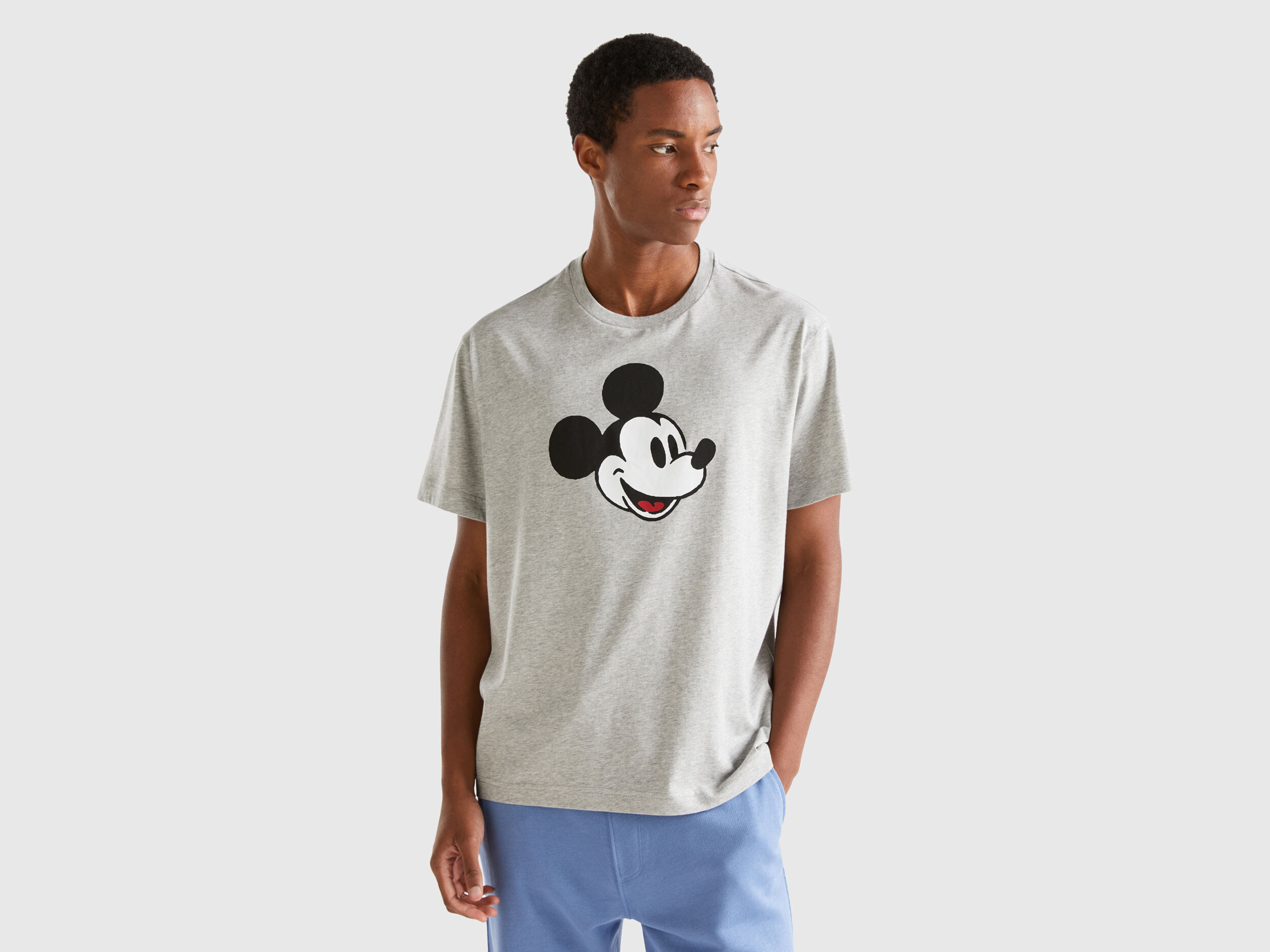 Light gray Mickey Mouse t shirt Light Gray Benetton