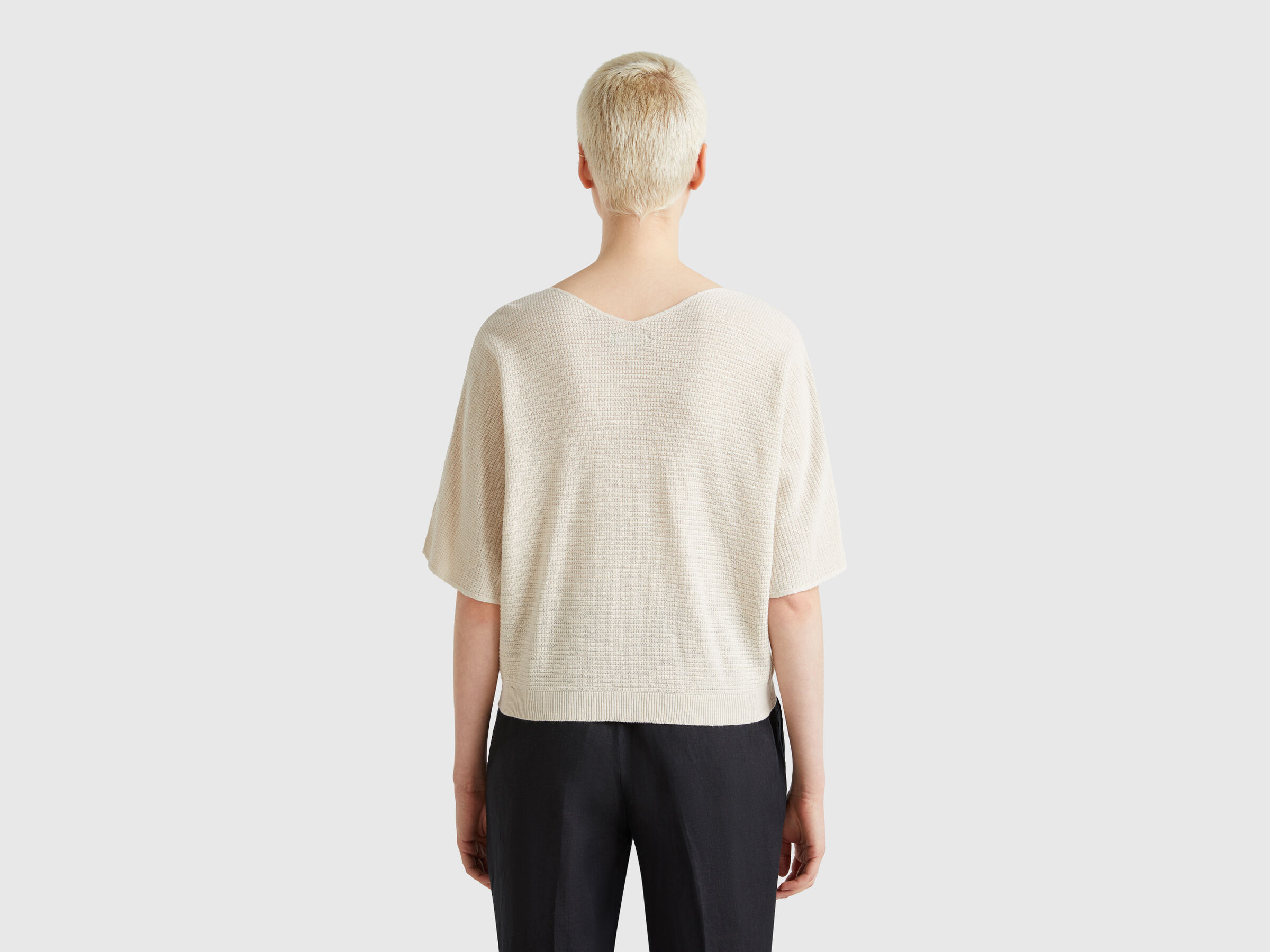 V NECK SWEATER H/S Women image number 2