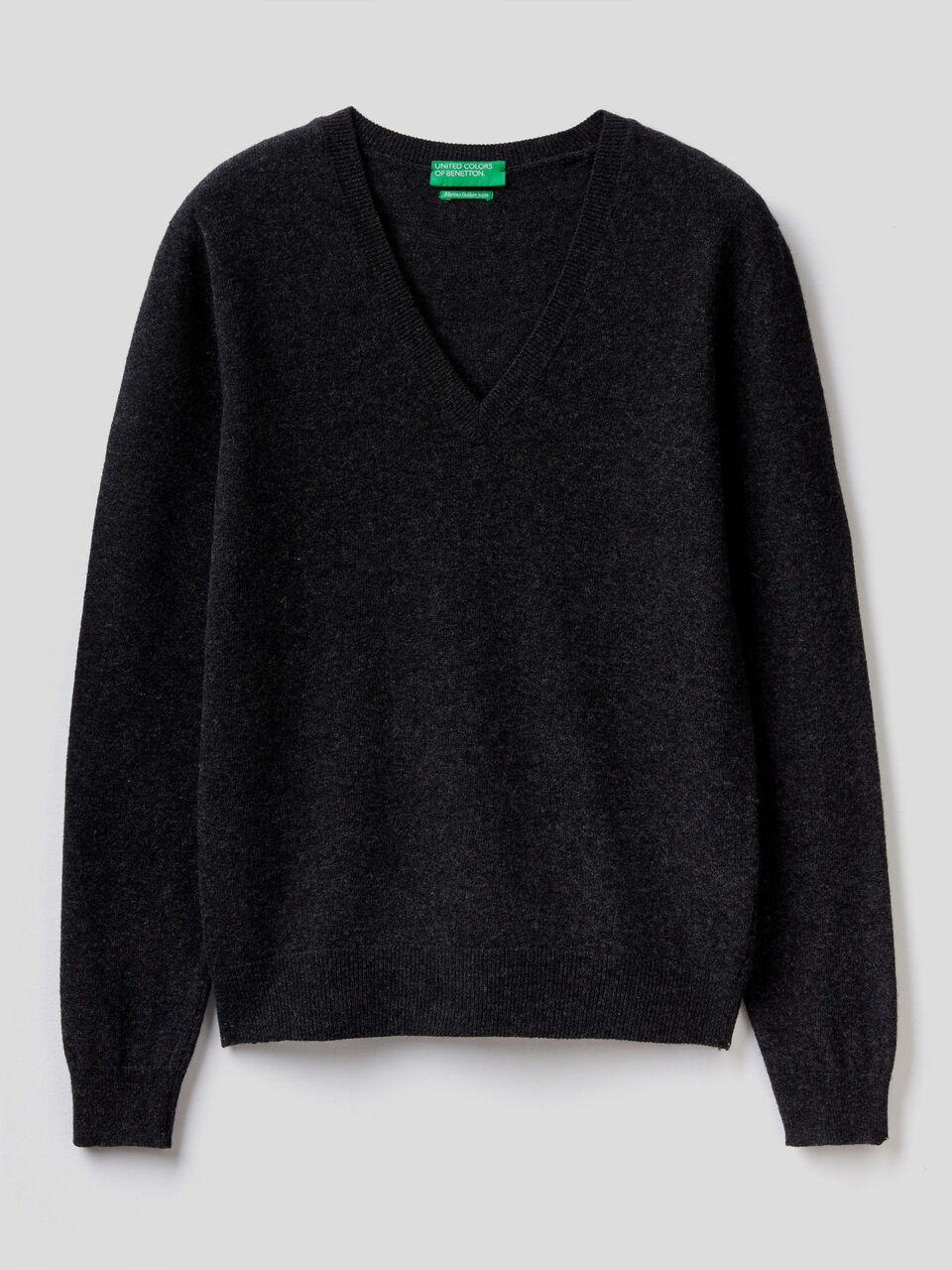 V-neck sweater in pure virgin wool image number 1