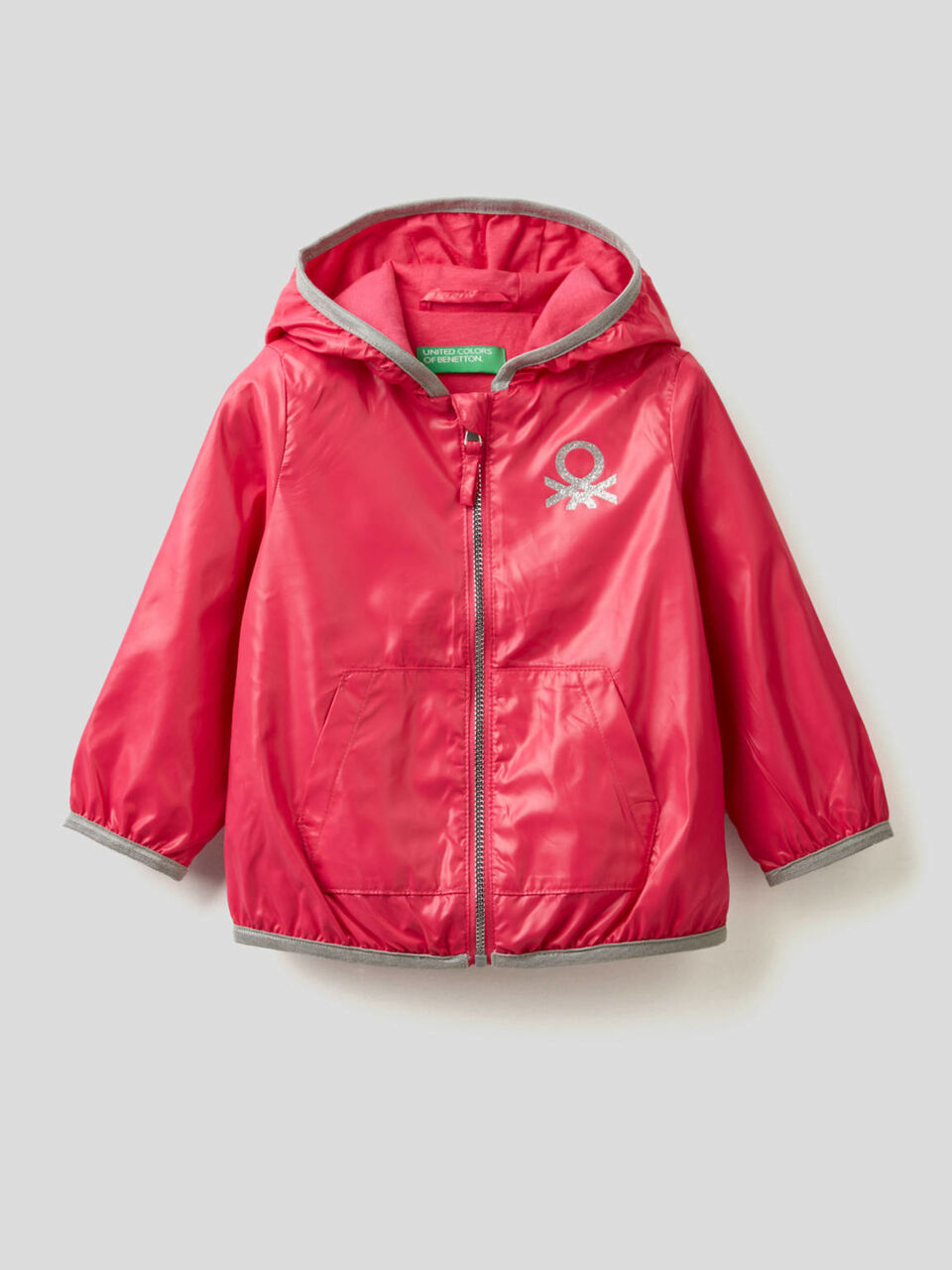 Jacket with zipper and hood image number 1