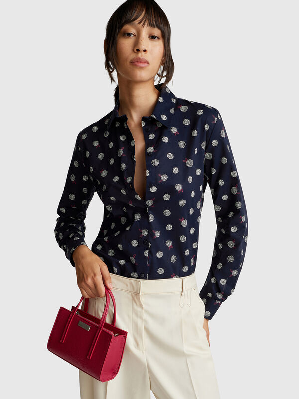 Patterned shirt in lightweight cotton Women