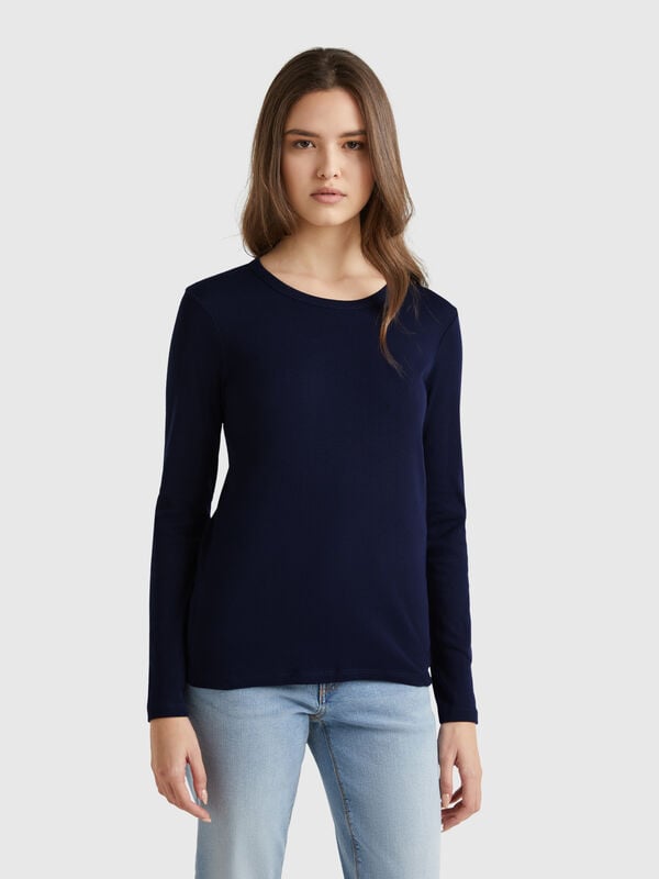 Long sleeve pure cotton t-shirt Women