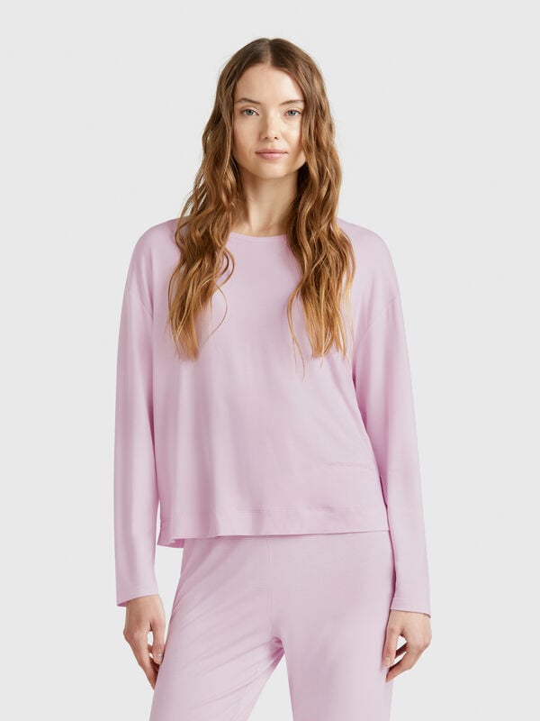 Long sleeve t-shirt in stretch Modal® Women