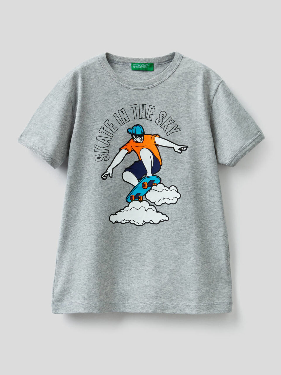 T-shirt with maxi skateboard print image number 1