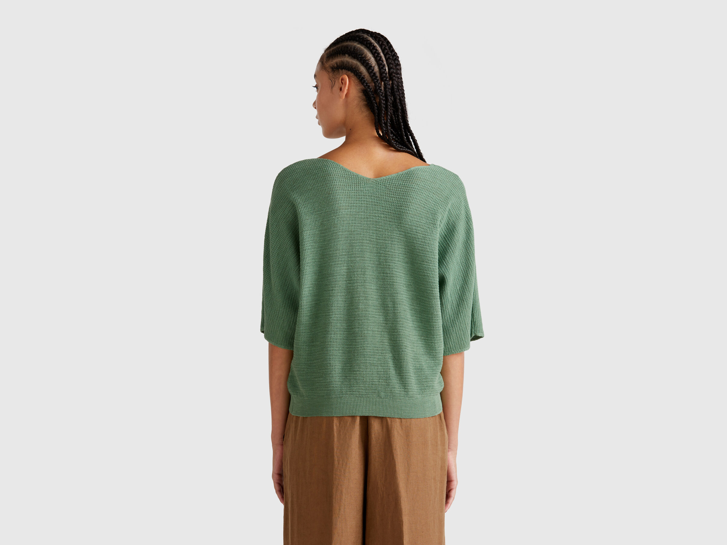 V NECK SWEATER H/S Women image number 1