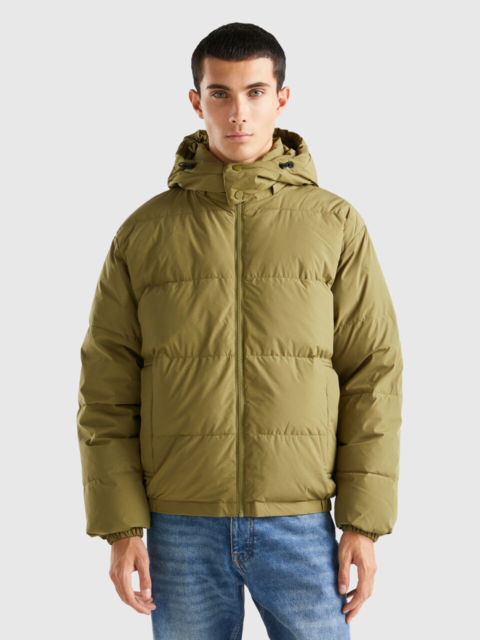 Mens puffer jacket khaki top