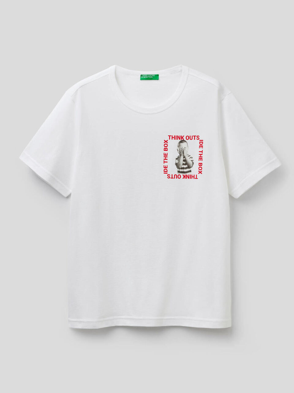 Pure cotton t-shirt with print image number 1