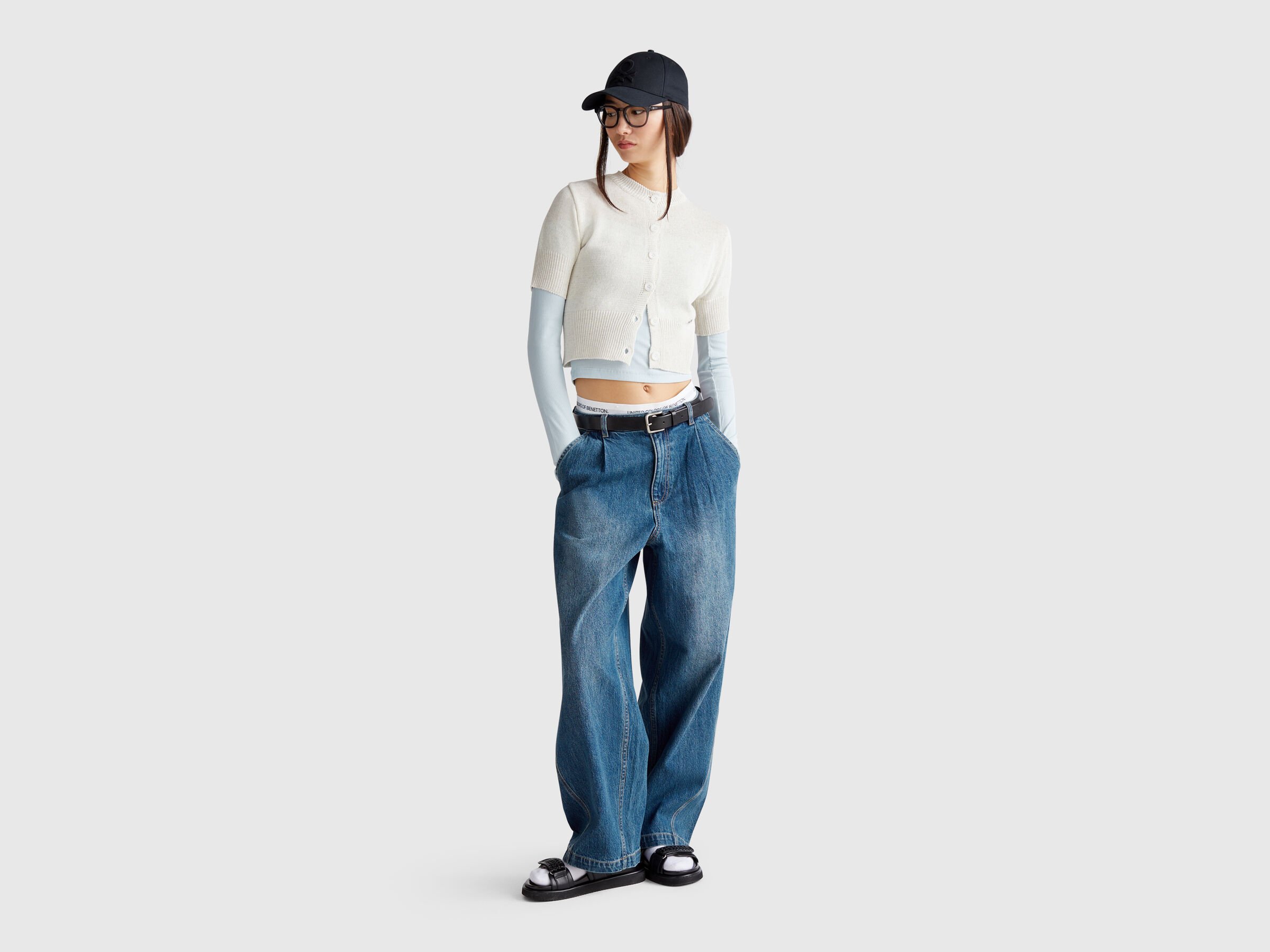 BUTTONED SWEATER H/S Women image number 2