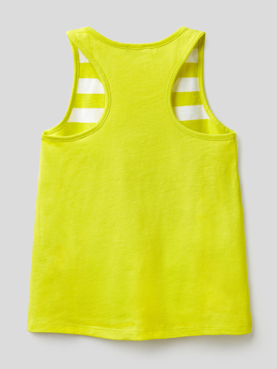 Striped tank top in pure cotton image number 2