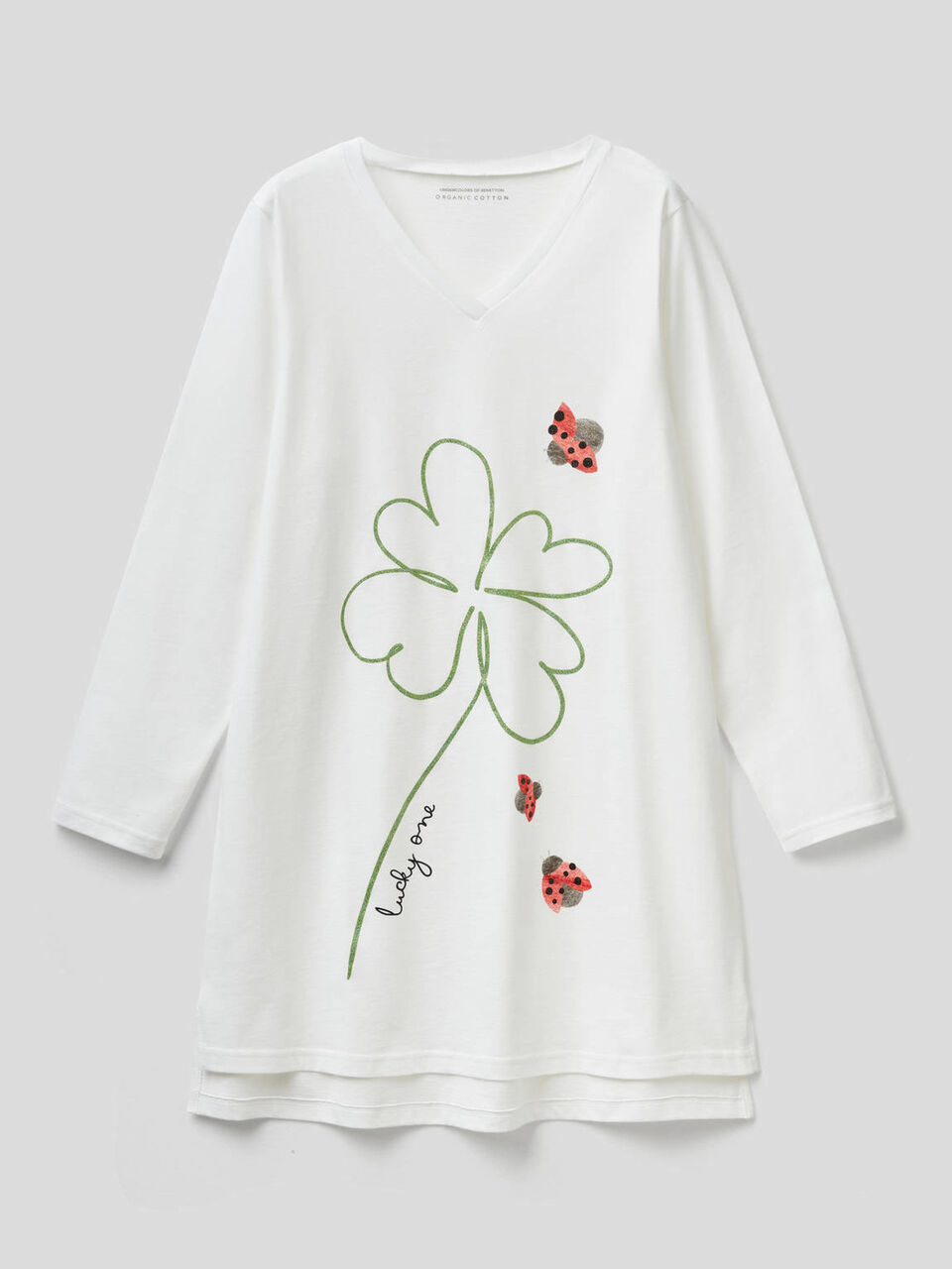 Maxi t-shirt in pure organic cotton image number 1