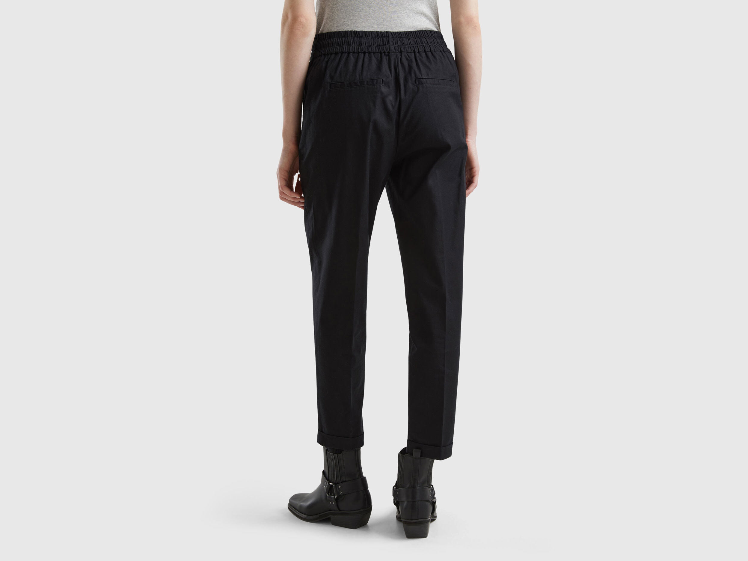 Stretch cotton joggers outlet