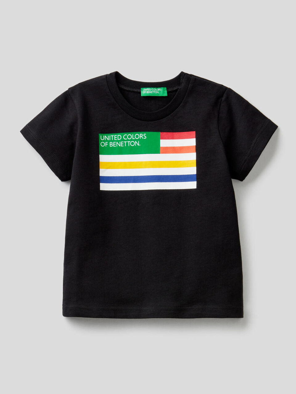Organic cotton t-shirt with logo print image number 1