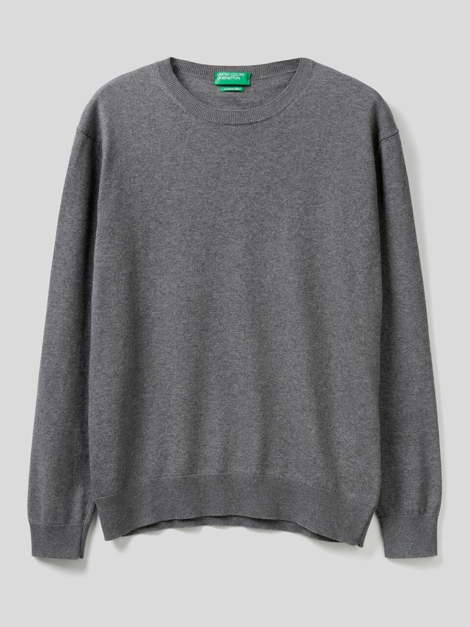 Sweater in cashmere and cotton blend image number 1
