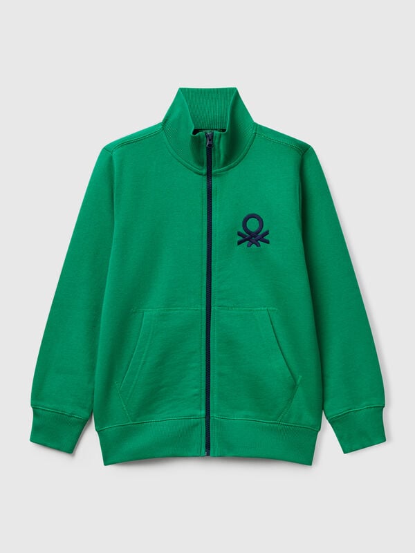 Pure cotton sweatshirt with zipper Junior Boy