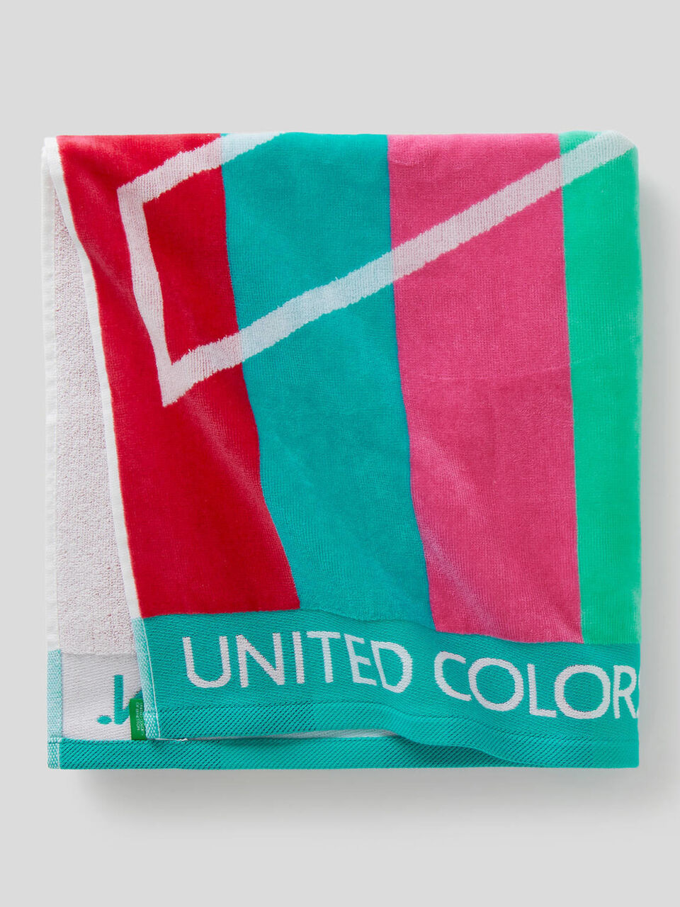 Rainbow beach towel with logo image number 1